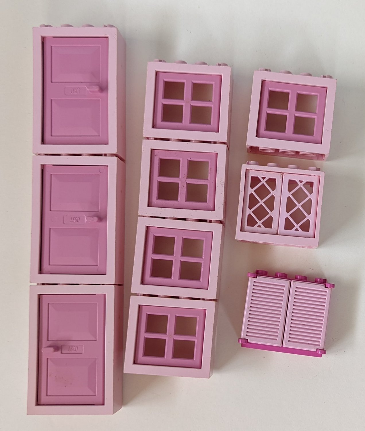 Lego Pink Windows Doors Shutters Lot