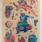 Showa 1970s Super Hero Villains Laminate Rub-On Decals