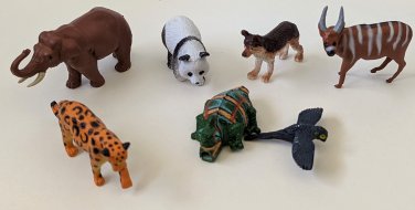 Bongo Antelope Panda Wolf 'n more Wild Animal Figures Lot K&M Int