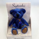 Russ Berrie Birthstone Blue Sapphire Bear September New in Box