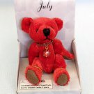 Russ Berrie Birthstone Red RUBY Bear July New in Box Russ Berrie Birthstone Red RUBY Bear July New in Box
