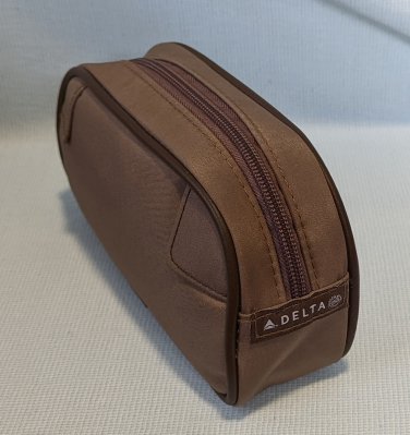 Delta Airlines Skyteam Tan Zip Bag Amenity Kit