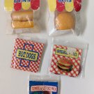 Dollhouse Food Grocery Kitchen Accessories Hamburgers Hot Dogs