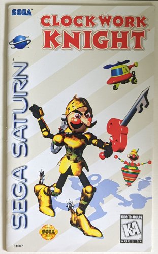 Clockwork Knight Sega Saturn Video Game Manual ONLY