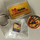 Eastman Kodak Vintage Pins Keychain Lot 1990s