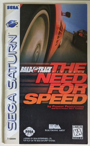 Road & Track The Need for Speed Sega Saturn Video Game Manual ONLY