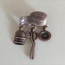 Sewing Seamstress Thimble Copper Metal Lapel Pin