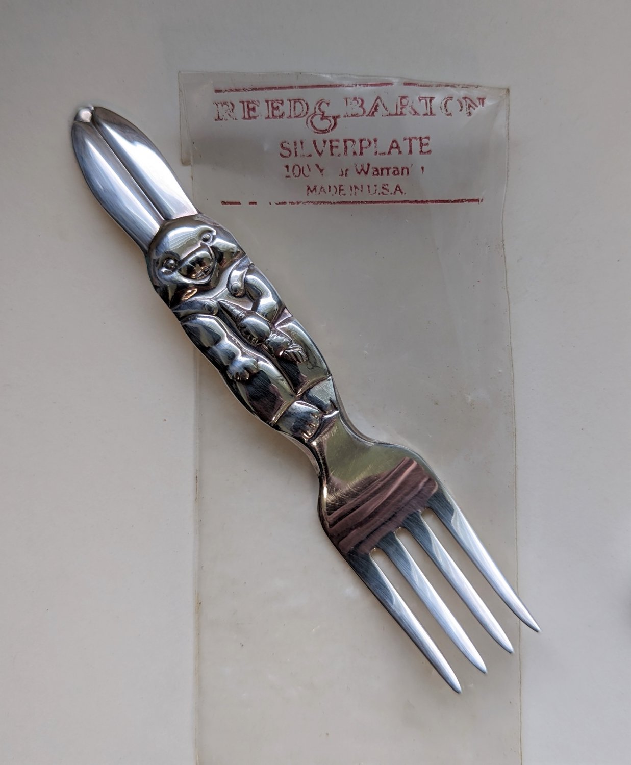 Reed & Barton Silver Plate Baby Bunny Fork