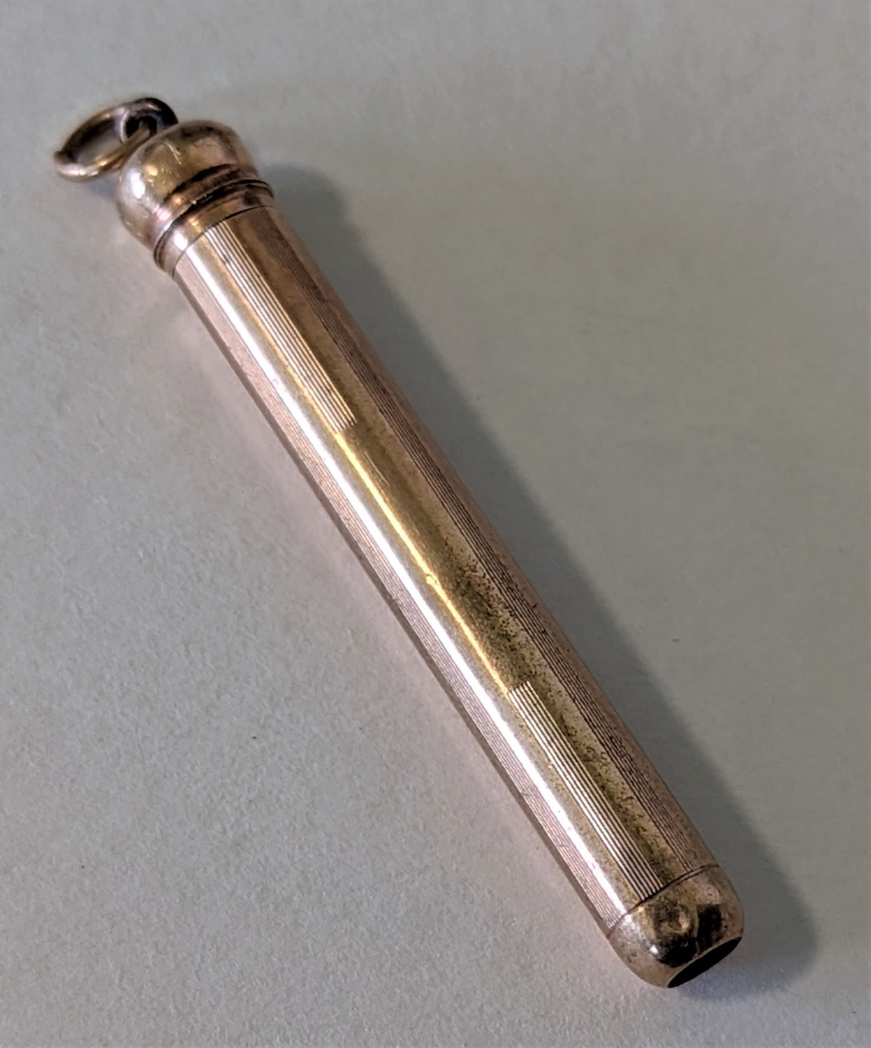Vintage Retractable Gold Tone Telescoping Pencil Pendant