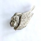 Rebecca Collins Silver Tone Angel Cherub Scarf Ring