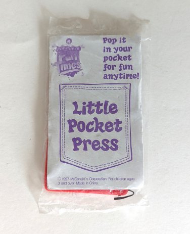 Fun Times Little Pocket Press MIP Happy Meal Toy McDonalds