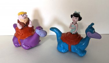 Flintstones Dino Racers Pull Back Cars Toys Dennys 1991