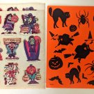 Vintage Halloween Witch Bats Sticker Sheets