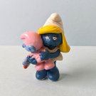 Smurfette with Baby Smurf Figure Peyo Smurfs 1984