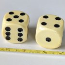 Large Ivory & Black Dice Game Replacement Parts