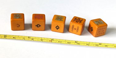 Bakelite Poker Dice Set Game Parts