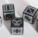 5 Black Skull Skeleton Pirate Dice
