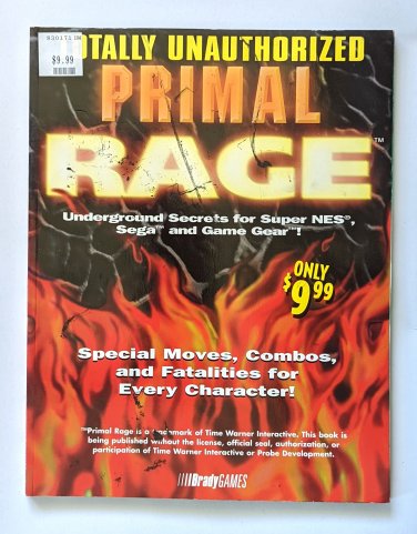 Primal Rage Strategy Guide Brady Games 1997