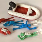Vintage Plastic Scuba Divers Raft Figures