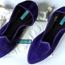 Italian Piedaterre Wilde Velvet Purple Viola Flats Shoes Italy New
