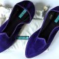 Italian Piedaterre Wilde Velvet Purple Viola Flats Shoes Italy New
