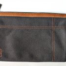 Zippered Black Brown Travel Cosmetic Pouch Unisex