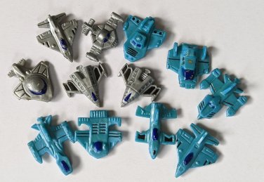 1 Dozen Mini Rubber Spaceships Airplanes Toys
