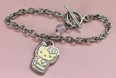 Hello Kitty Silver Tone Charm Bracelet