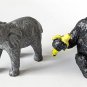 Gorilla and Elephant PVC Figures Zoo Safari Chimp Animals