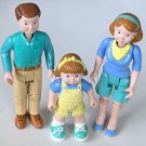 Loving Family Mom Dad and Girl Doll Figures Fisher-Price 1993