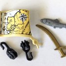 Playmobil Pirate Ship Treasure Map Fish Sword Pulley Replacement Parts 3053