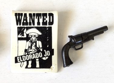 Playmobil ElDorado Jo Wanted Sign Pistol Weapons Replacement Parts 3813
