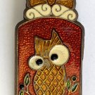 Owl of Athena Enamel on Brass Clip Greece Parthenon AOE Souvenir