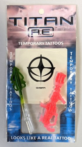Titan A.E. Cale Tattoo and Weapons Lot