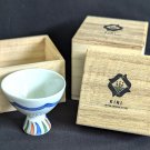 Porcelain Footed Pedestal Sake Cup Japan