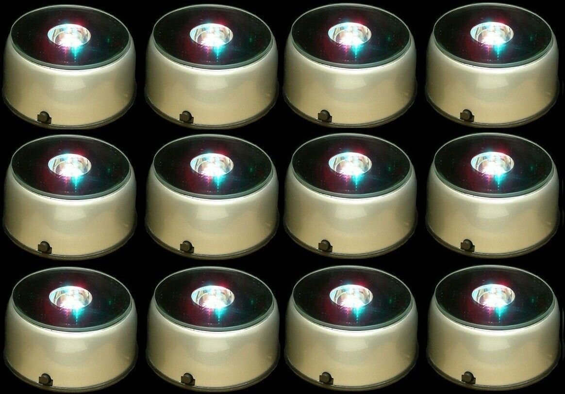12x 3D Crystal Glass LED Rotating Electric Light Stand Display Bases Wholesale