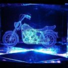 (Motorcycle Style #  1 ) 3D Laser Crystal + Rotary Light Base
