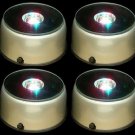 4 x 3D Laser crystal ROTARY 4 Color 3 Inch Light Stand Bases