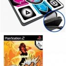 PS2 Dance Revolution DDR X  + 1 x Foam Playstation Deluxe Dance Pad V4