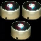 3 x 3D Laser crystal ROTARY 4 Color 3 Inch Light Stand Bases Great Price