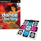 Dance Factory Game +1x PS2 Regular Wired Dance Pad