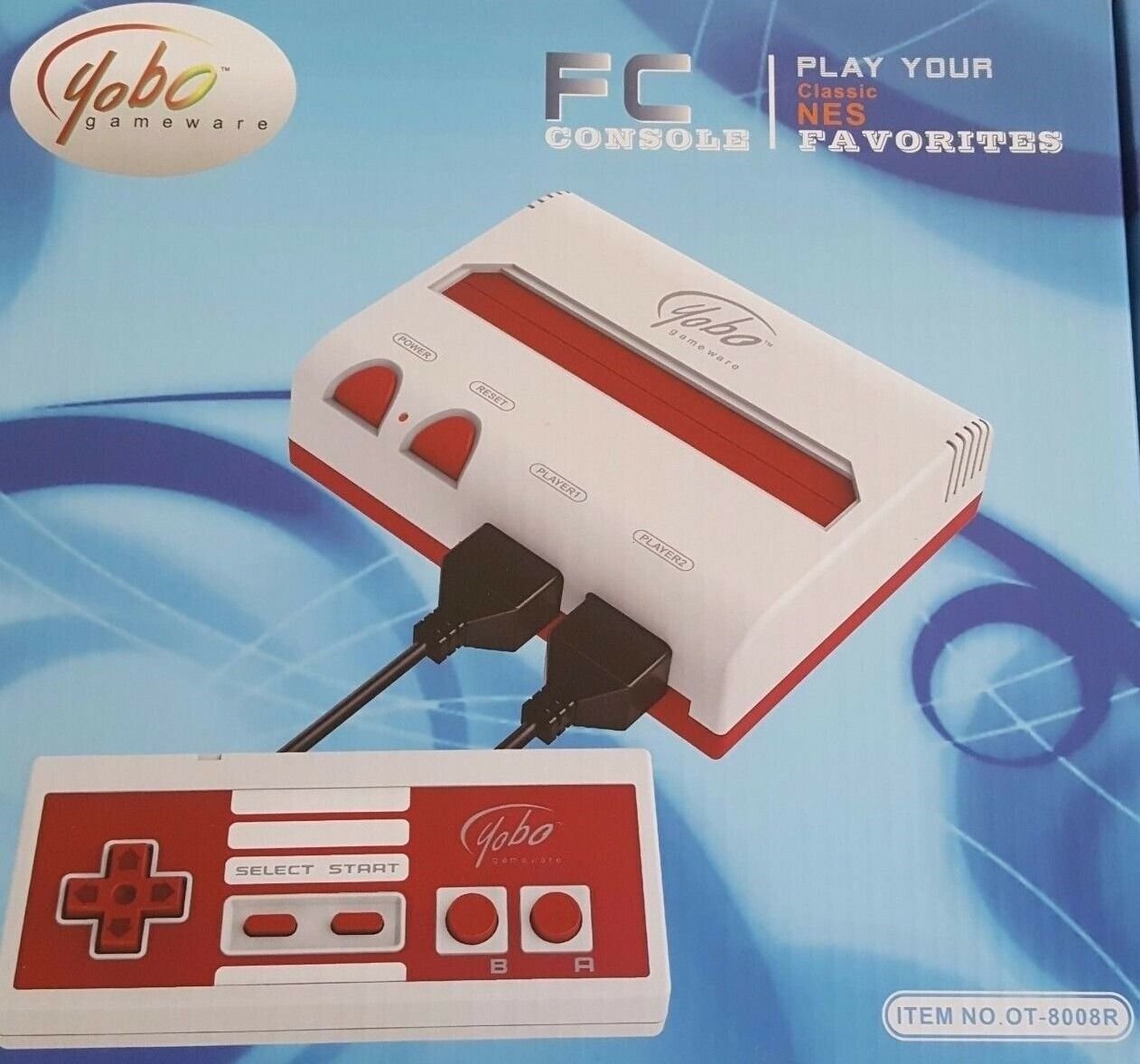 YOBO Mini Top Loading FC NES Game System for USA Nintendo NES Games Red ...