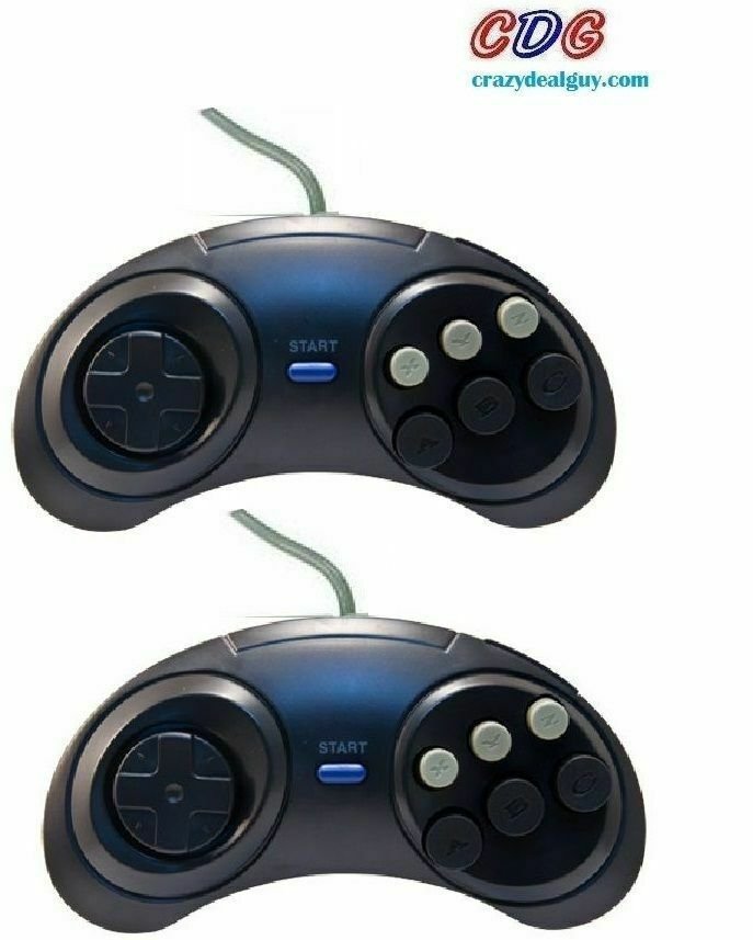 2pcs Sega Genesis Wired Controller for Sega Genesis System and Retron 3