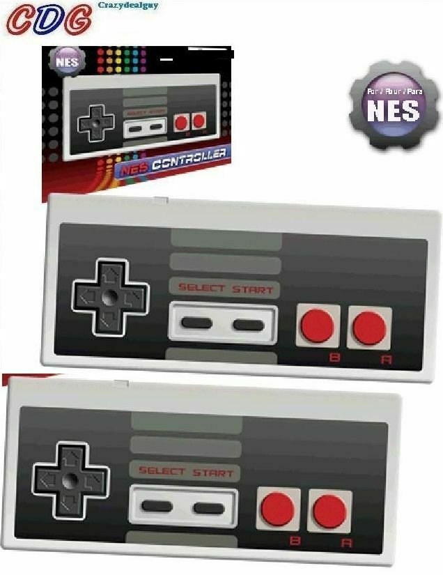 2x Wired NES Retro Controllers for Nintendo NES and Retron 2 and 3
