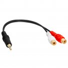 5 pcs 3.5mm Aux Male Stereo Right to 2 RCA Female Audio Adapter Y Cables