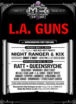 LA GUNS Live At The M3 Rock Festival, Merriweather Post Pavilion, Columbia, MD. 2012 DVD
