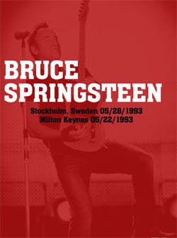 BRUCE SPRINGSTEEN Stockholm, Sweden 05.28.1993 & Milton Keynes 05.22.1993 DVD