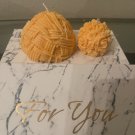 Handmade candles, wool ball