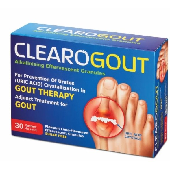 CLEAROGOUT Live-Well Gout Therapy Relief Pain Gout and Muscle pain 30 sachet