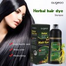500ml Augeas Herbal 3 In 1 Hair Dye Shampoo (Black) Cover Gray White Hair